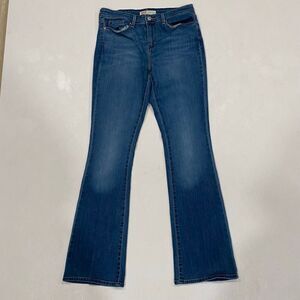 Levi Strauss Signature Mid Rise Bootcut Jeans Women 8 Long W28 L34 Blue Denim